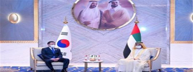 حاكم دبي يستقبل رئيس كوريا الجنوبية